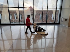 Shiny commercial flooring