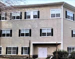 after commercial pressure washing of building